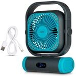 MEDION LIFE Camping Ventilator E10 TF blau, 20 W Leistung, 5 Geschwindigkeitsstufen,