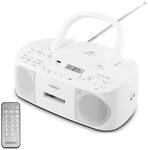 MEDION LIFE E65010 Boombox wei&szlig;, CD-Kassetten-Radio mit MP3-Wiedergabe, PLL-UKW