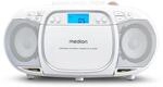 MEDION LIFE E66476 Tragbare CD-Boombox wei&szlig;, CD-Player, Kassettendeck,...