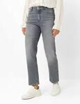 Brax Damen Five-Pocket-Hose Style MADISON S USED LIGHT GREY, denim hellgrau, Gr. 34