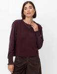 Brax Damen Strickpullover Style ELISA blackberry violet, dunkles lila, Gr. 38
