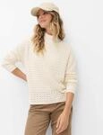 Brax Damen Strickpullover Style LESLEY dark ecru, Altwei&szlig;, Gr. 38