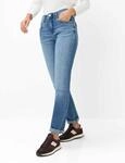 Brax Damen Five-Pocket-Hose Style MARY USED LIGHT BLUE, denim hellblau, Gr. 34