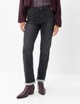 Brax Damen Five-Pocket-Hose Style CAROLA USED DARK GREY, denim dunkelgrau, Gr....
