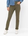 Brax Damen Five-Pocket-Hose Style MARY DARK KHAKI Denim Gr&uuml;n Khaki, denim...