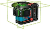 Bosch Linienlaser EXLL18V-120-33CG, 120 m Radius, gr&uuml;n, IP65, Deckenklemme,