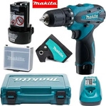 Makita Akku-Bohrschrauber DF330 DWE 10,8 Volt, 2-Gang, 2 Akkus 1,5 Ah, Ladeger&auml;t