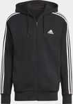 Adidas Essentials French Terry 3-Streifen Kapuzenjacke Herren schwarz wei&szlig;