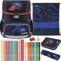 Herlitz 50046232, Herlitz Schulranzen-Set 50046232 Loop Plus, High Speed, mit