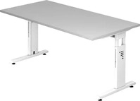 Hammerbacher VOS16/G/W, Hammerbacher Schreibtisch VOS, manuell h&ouml;henverstellbar,