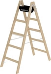 MUNK 33210, MUNK Stehleiter 33210, 2x 5 Stufen, braun, Holz