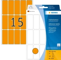 Herma 2414, Herma Etiketten 2414, orange, 20x50mm, rechteckig
