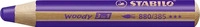 Stabilo 880/385, Stabilo Buntstifte woody 3 in 1, 880/385, violett, rund, jumbo
