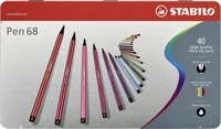 Stabilo 6840-6, Stabilo Faserschreiber farbig sortiert 6840-6 40 St&uuml;ck, Grundpreis:
