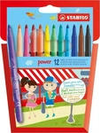 Stabilo 280/12-01, Stabilo Swano Filzstifte 280/12-01 Etui farbig sortiert 12 St&uuml;ck,