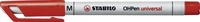 Stabilo 853/40, Stabilo Folienstift OHPen universal, 853/40, rot, 1mm,...