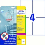 AVERY Zweckform L8013-10, AVERY Zweckform Etikett L8013-10 antimikrobiell 105x148mm