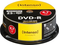 Intenso 4801154, Intenso DVD-Rohlinge 4801154 DVD-R, 4,7 GB, Spindel