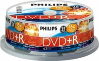 Philips DR4S6B25F/00, Philips DVD-Rohlinge DR4S6B25F/00 DVD+R, 4,7 GB, Standard