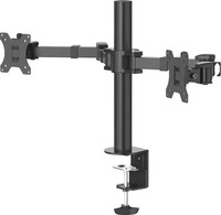 Hama 118494, Hama Monitorschwenkarm, f&uuml;r 2 Monitore, f&uuml;r: 33,02 - 38,1 cm, schwarz