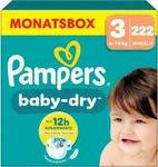 Pampers Windeln Baby Dry Midi, Gr&ouml;&szlig;e 3 222 St&uuml;ck, Grundpreis: &euro; 0,28 / St&uuml;ck