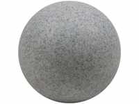Heitronic Leuchtkugel 'Mond', Granit-Look, 40 cm Grau, Tags?ber dekorative