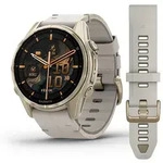 Garmin Smartwatch Fenix 8 - 43 mm AMOLED Sapphire Nebelgrau Softgold 010-02903-40 -