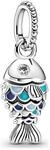 Pandora Charm Moments Fisch mit blauen Schuppen 799428C01 - silber