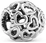 Pandora Charm Moments All Over-Herzen 790964 - silber