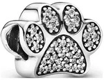Pandora Charm Moments Sparkling Paw Print Charm 791714CZ - silber