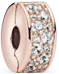 Pandora Charm Timeless Klarer Pav&eacute; Clip 781817CZ - ros&eacute;gold
