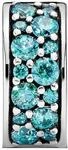Pandora Charm Moments Petrolfarbener Pav&eacute;-Clip 791817MCZ - silber