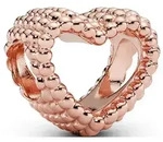 Pandora Charm Signature Offenes Metallperlen Herz 787516 - ros&eacute;gold