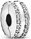 Pandora Charm Timeless Zweireihiger Pav&eacute; Clip 798422C01 - silber