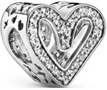 Pandora Charm Moments Funkelndes Freihand-Herz 798692C01 - silber