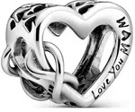 Pandora Charm Moments &bdquo;Love You Mum&ldquo; Unendlichkeits-Herz 798825C00 - silber