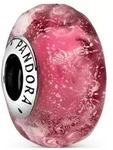 Pandora Charm Moments Wellenf&ouml;rmiges lachsfarbenes Murano-Glas 798872C00 -...