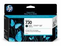 HP Tinte Nr. 730 Mattschwarz für Designjet T1600 T1700 T2600 T940, P2V65A, 130 ml -