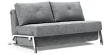 Innovation Living - Cubed 140 Schlafsofa, 98 x 148 cm, chrom / granitgrau (565...