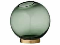 AYTM - Globe Vase medium, Ø 17 x H 17 cm, forest / gold