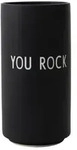 Design Letters - AJ Favourite Porzellan Vase, You Rock / schwarz