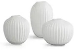 K&auml;hler Design - Hammersh&oslash;i Vase Miniatur, wei&szlig; (3er-Set)