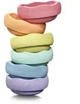 Stapelstein&reg; - Original rainbow pastel, multicolor (6er-Set)