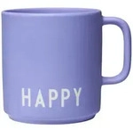 Design Letters - AJ Favourite Porzellan Becher mit Henkel, Happy / pale iris