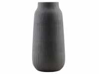 House Doctor - Groove Vase, Ø 16 x H 35 cm, schwarz