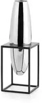 Philippi - Solero Vase S im St&auml;nder, silber / schwarz