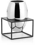 Philippi - Solero Vase L im St&auml;nder, silber / schwarz