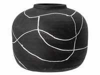 Bloomingville - Niza Vase, H 16,5 cm, schwarz