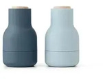 Audo - Bottle Grinder M&uuml;hle Small, H 11.5 cm, Buche / blues (2er-Set)