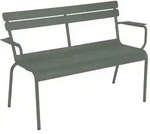 Fermob - Luxembourg Gartenbank mit Armlehne 2-Sitzer, rosmarin